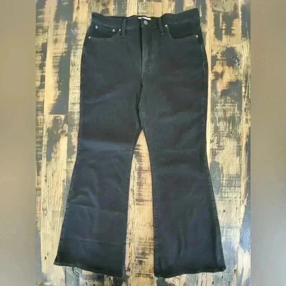 NEW Madewell The Perfect Vintage Flare Jean in Black Sherborn Wash Plus Size 32 - Picture 6 of 14